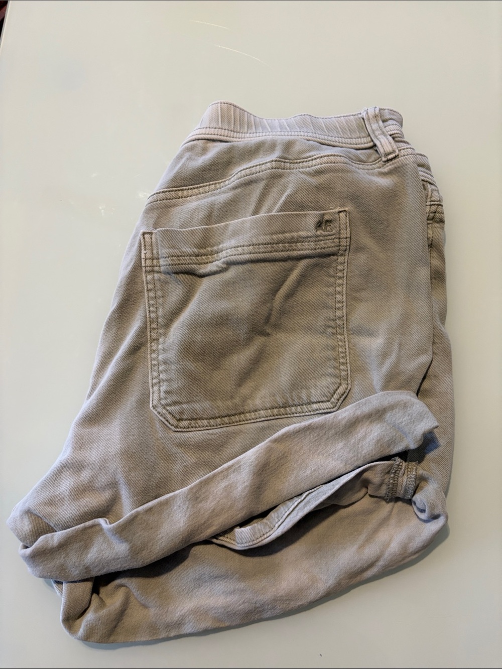 American Eagle Outfitters Women's Grey stretch  Jean Shorts